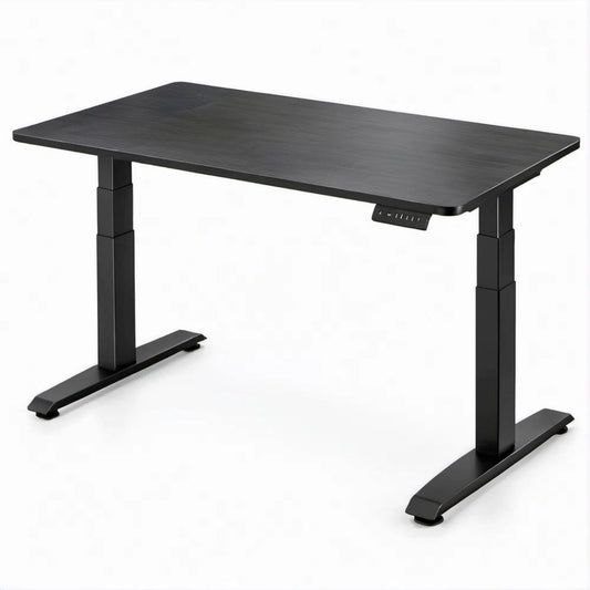 Electric Height-Adjustable Standing Desk, Black, 48 x 24 x 28.3-47.6 in