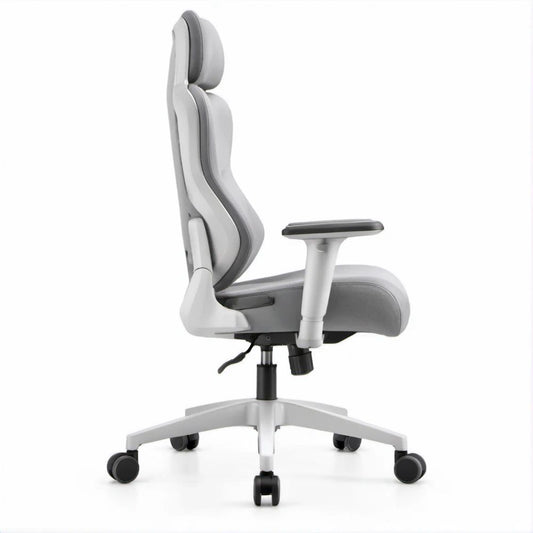 Ergonomic High-Back Office Chair, Light Gray/Dark Gray/Black, 25.6 x 25.6 x 47.2-51.2 in